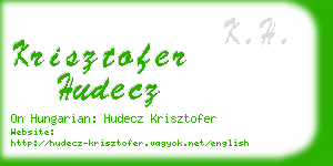 krisztofer hudecz business card